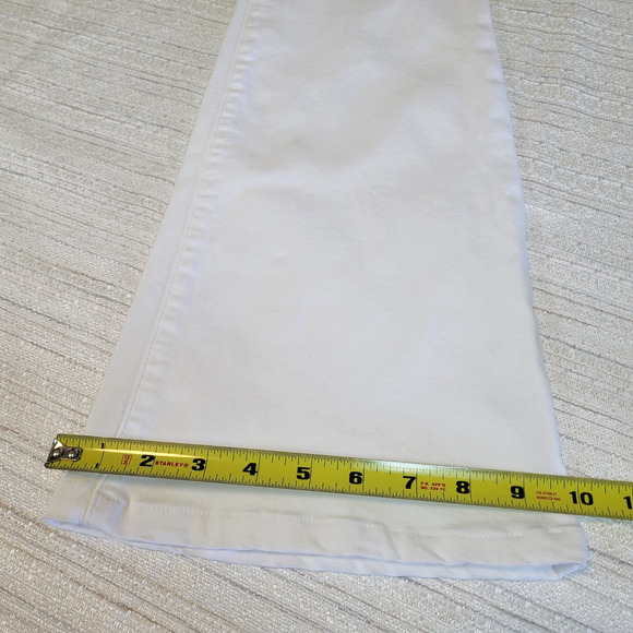 FRAME Denim Le High Flare White Jeans Womens Stretch Cotton Size 29x32 (Tag 28) - Picture 13 of 13